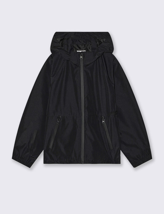 Sporty Windbreaker in Technical Fabric - Black