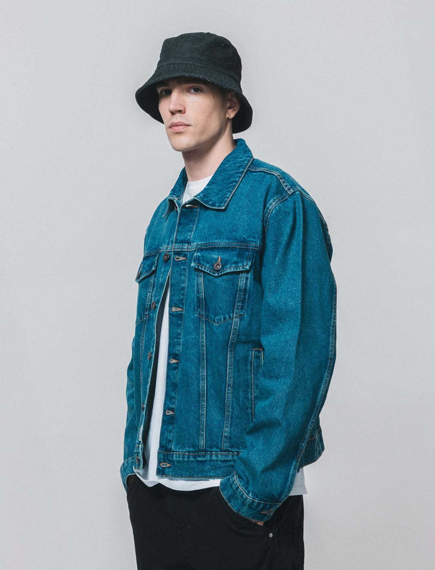 Faded denim jacket - Blue