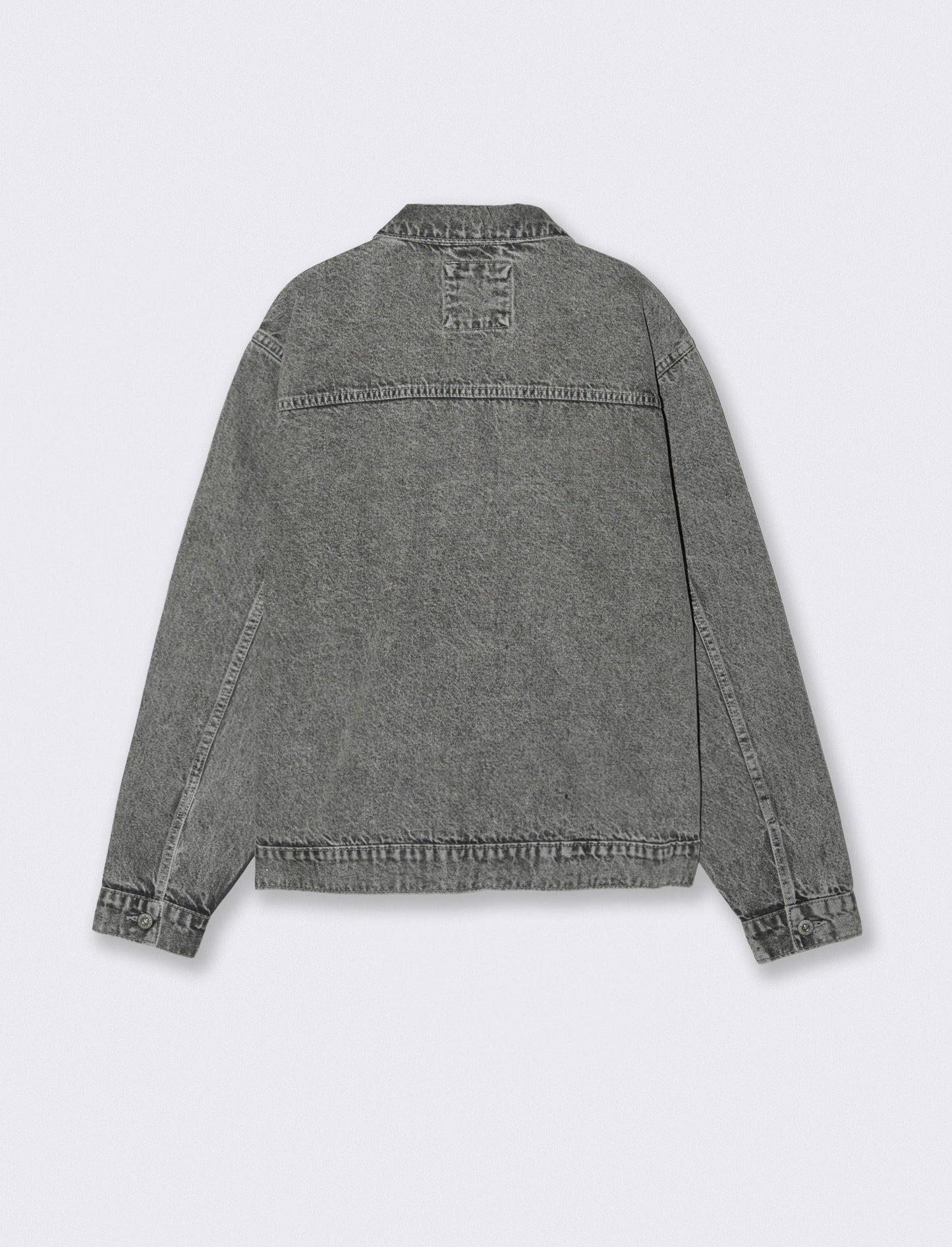 Giubbotto in denim effetto slavato - Grigio