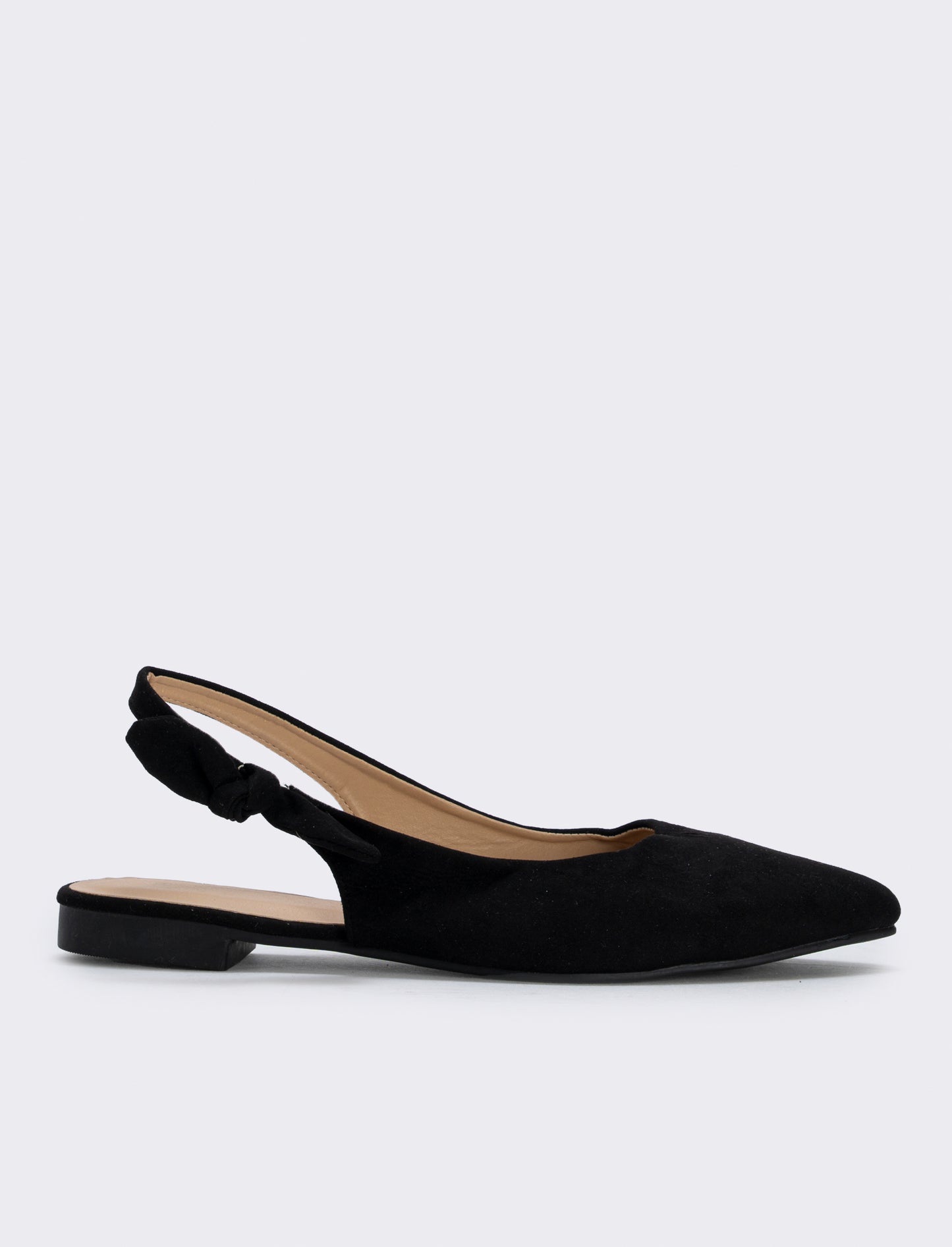 Slingback con fiocco laterale - Nero