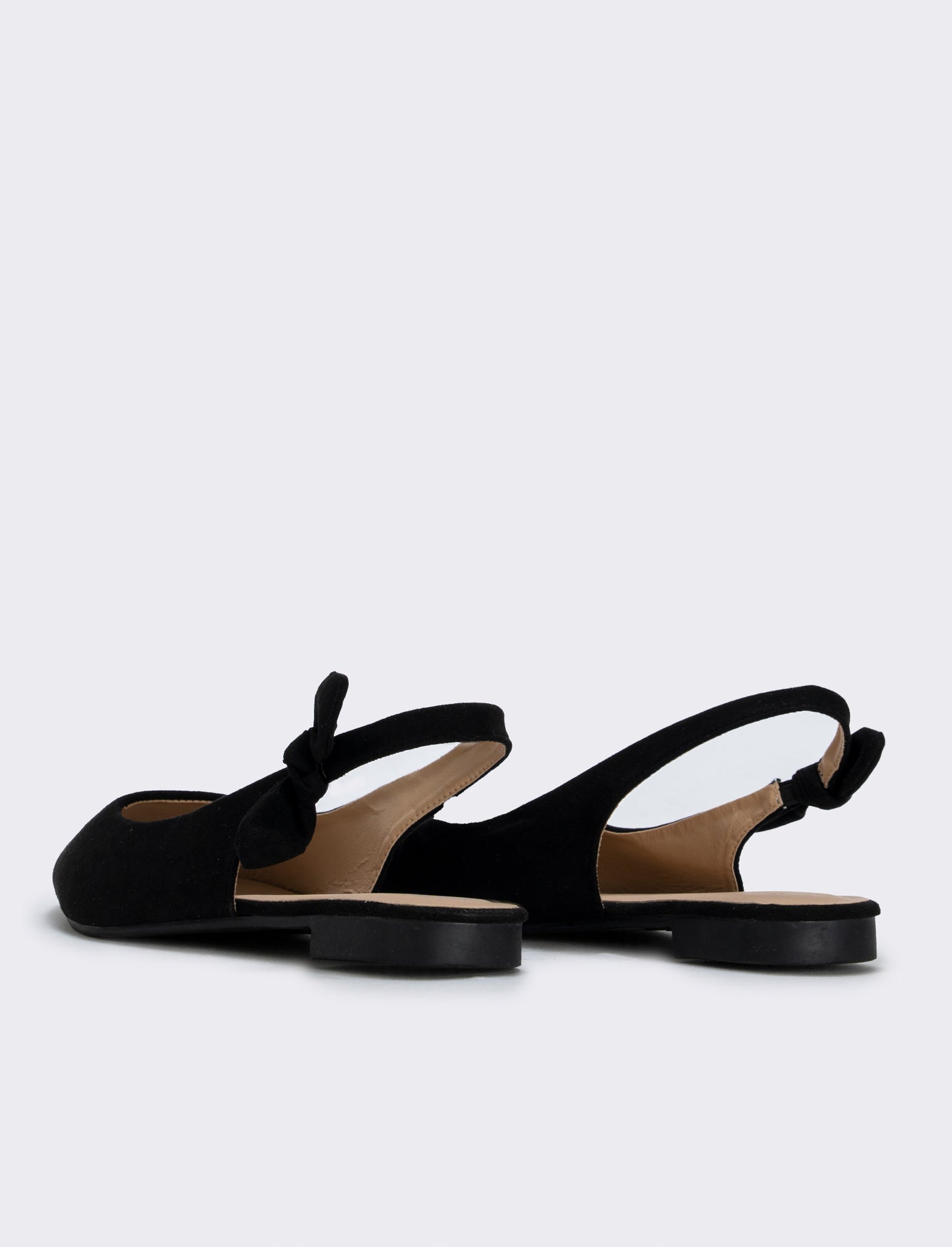 Slingback con fiocco laterale - Nero