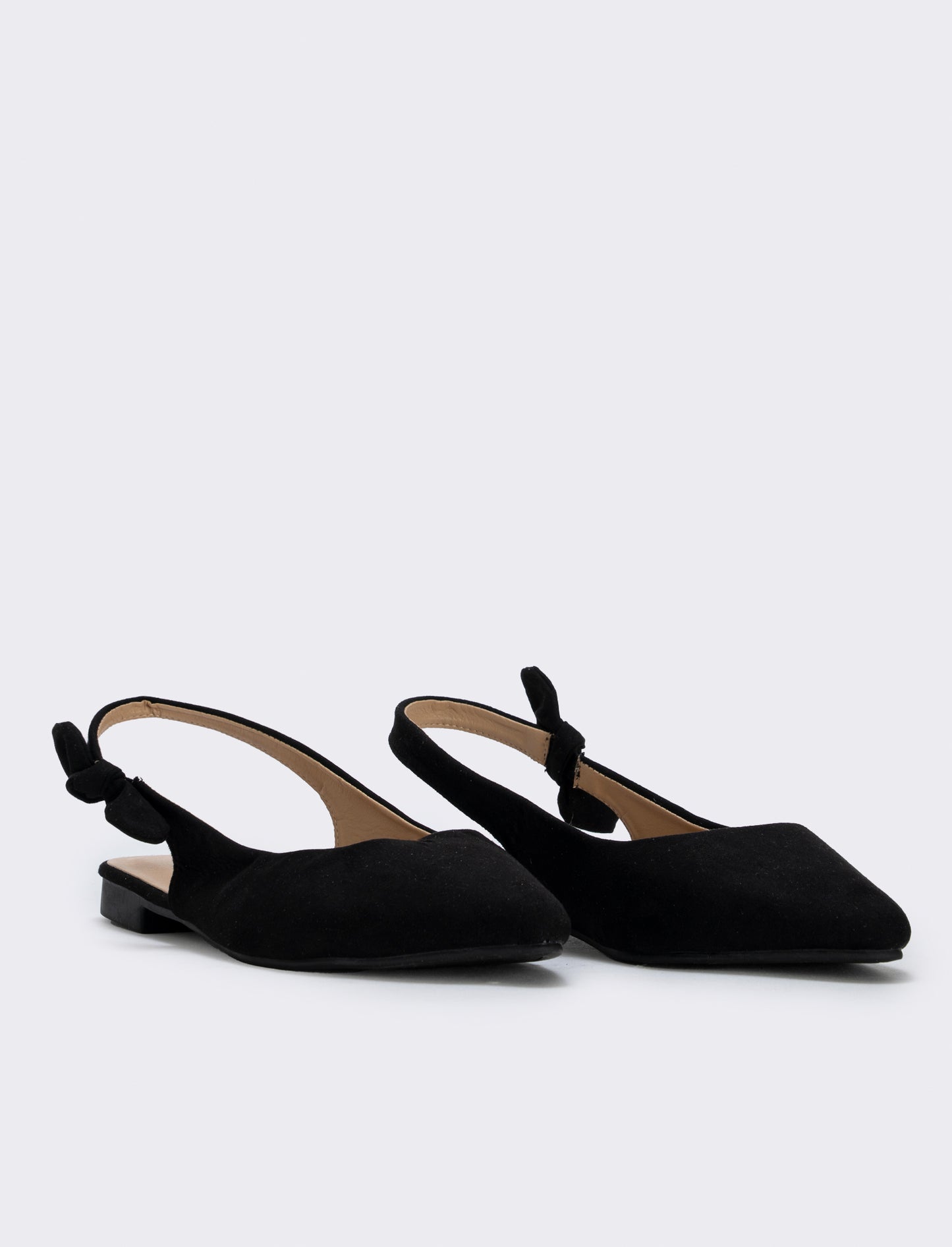 Slingback con fiocco laterale - Nero
