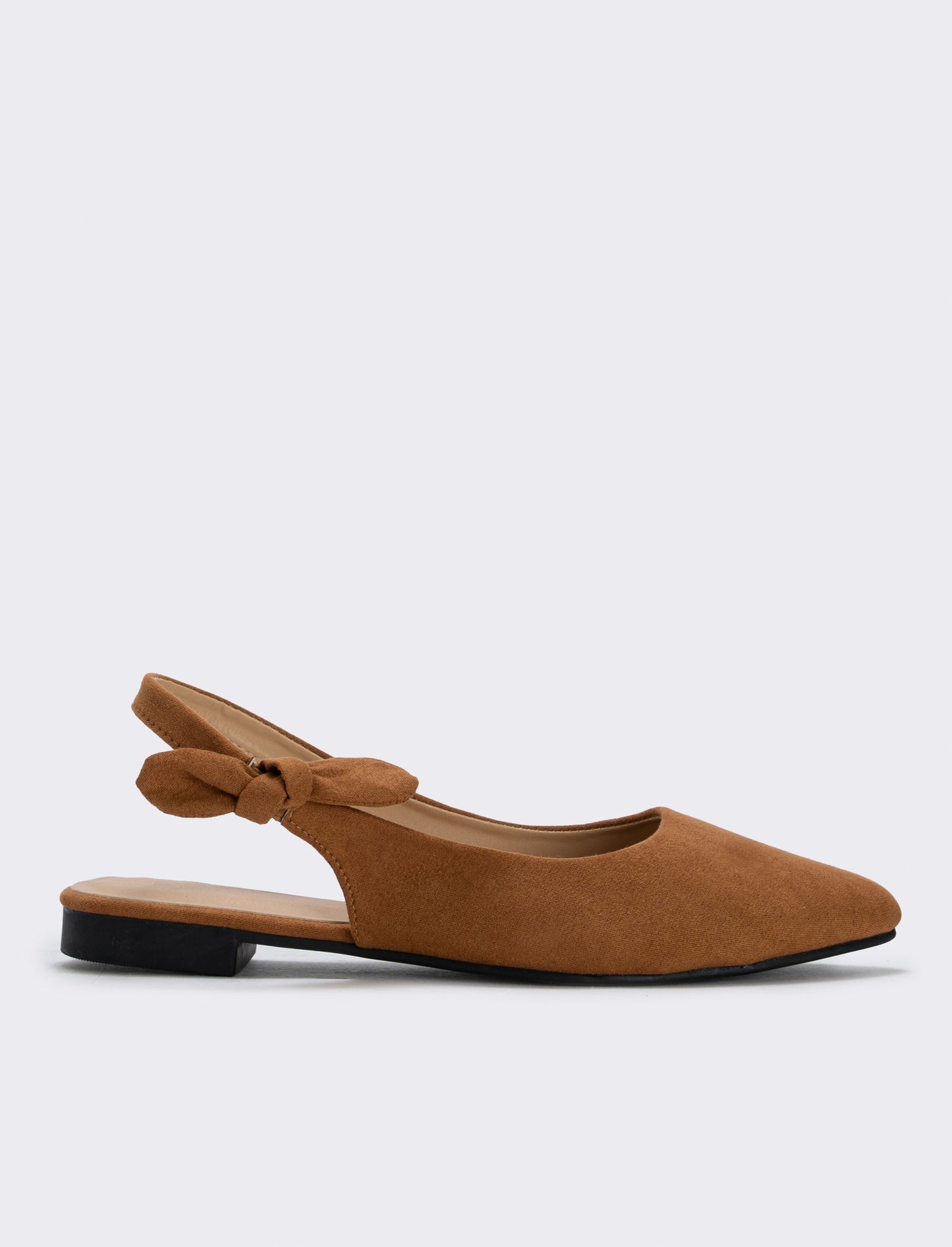 Elevate your footwear collection with these elegant women's slingbacks, featuring a charming side bo - BROWN