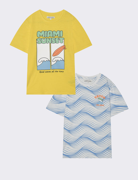 T-shirt 2Pack with print and regular fit - Multicolor