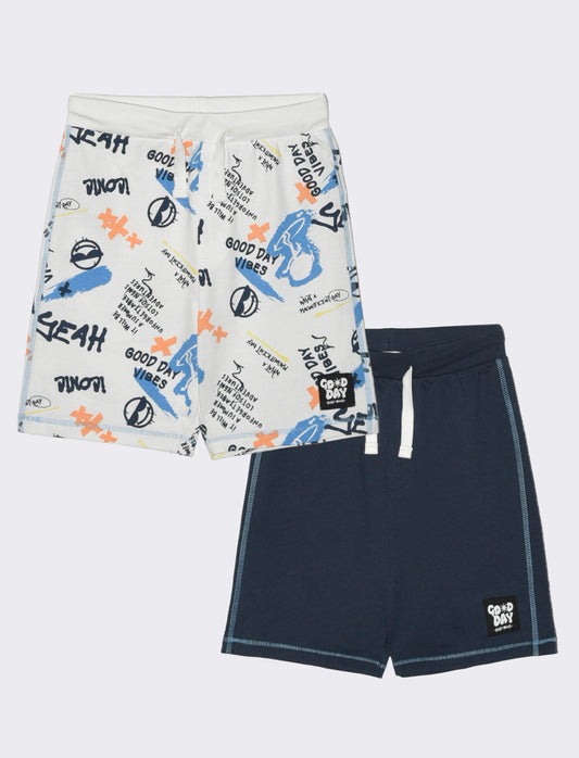 Colorful and practical sweatshorts - Blue