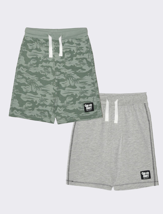 Colorful and practical sweatshorts - Green