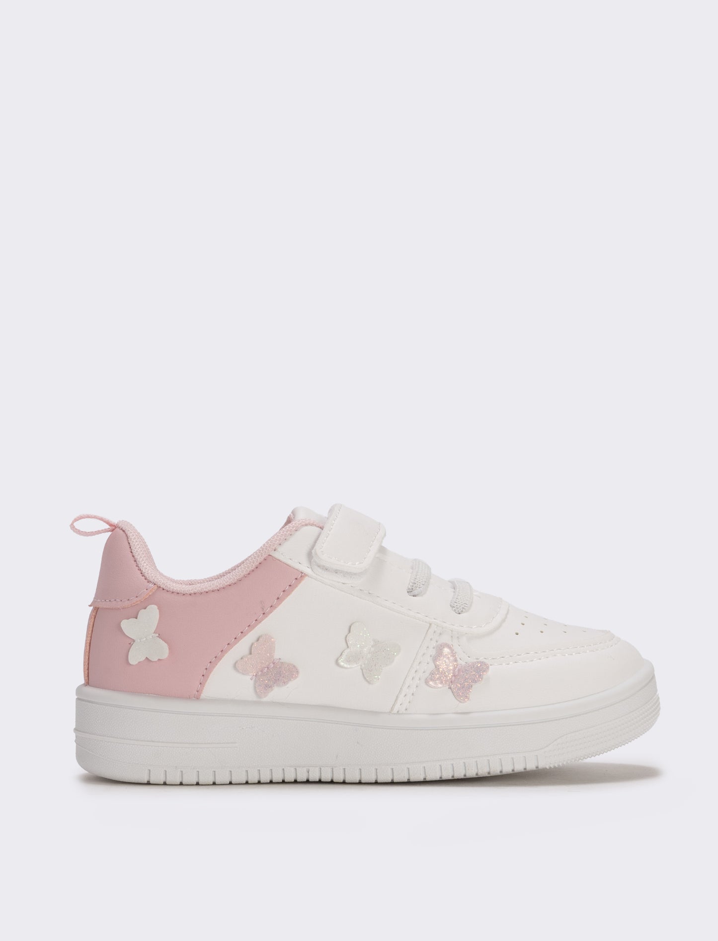 Sneakers bambina con farfalle 3D - Bianco