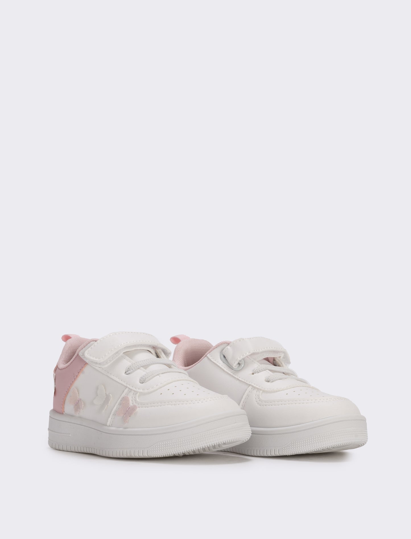 Sneakers bambina con farfalle 3D - Bianco