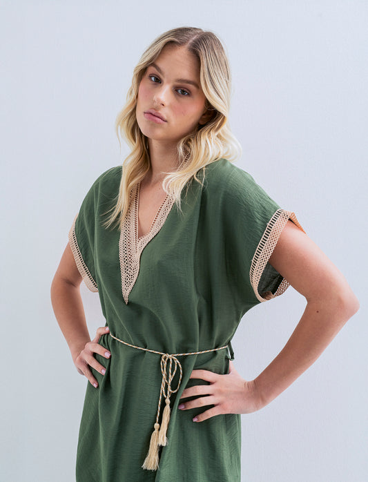 Vestito con cintura e passamaneria - Ve.milit.