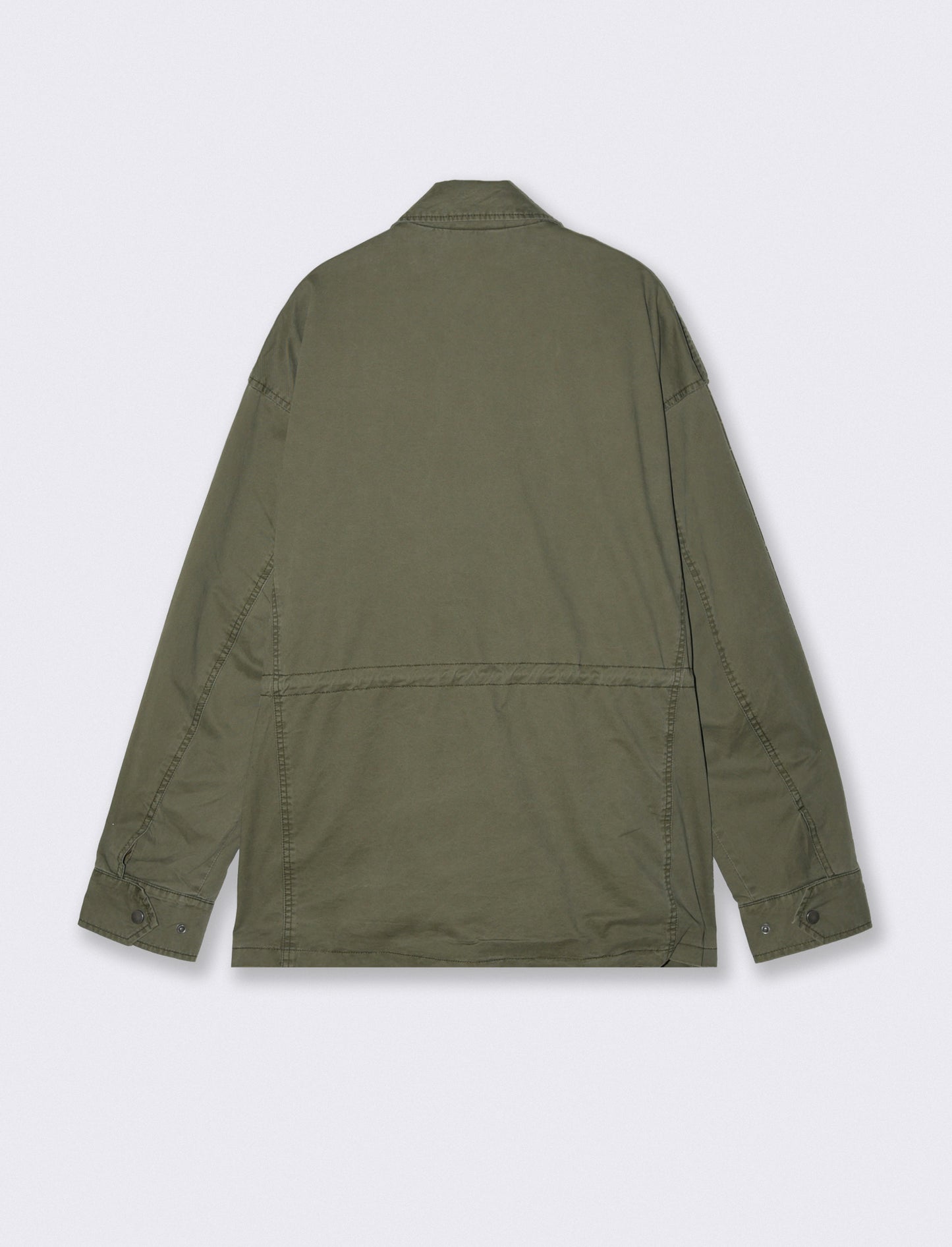 Giacca sahariana in cotone con tasche - Verde militare