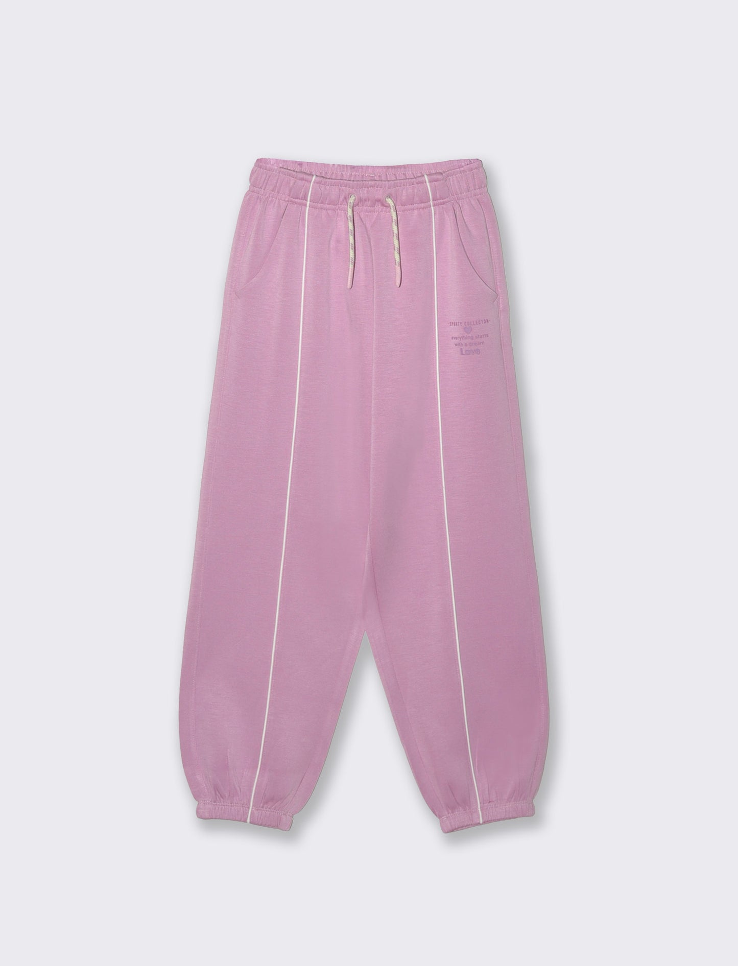 Sporty joggers with contrasting profiles - Pink