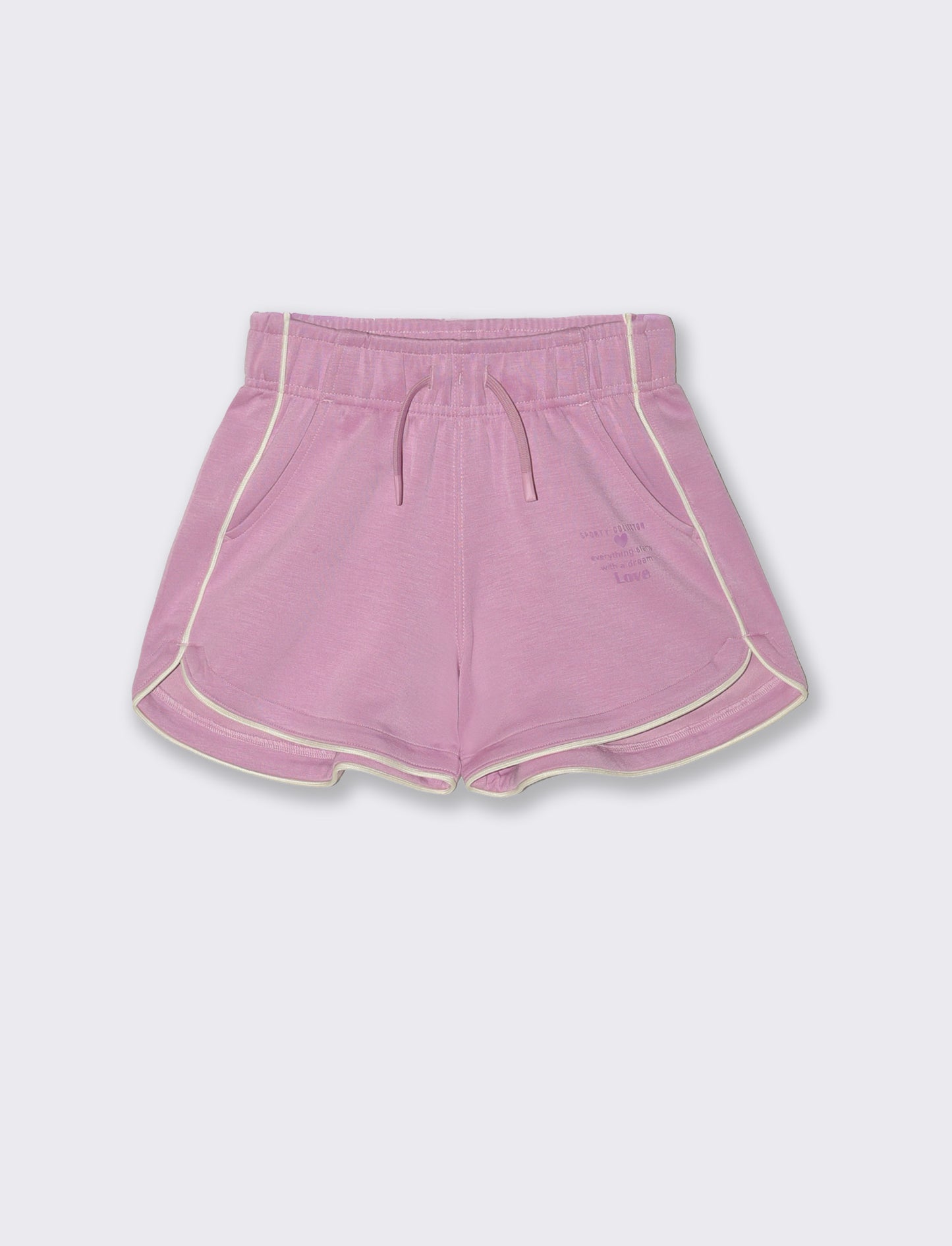 Short sportivo con profili a contrasto - Rosa