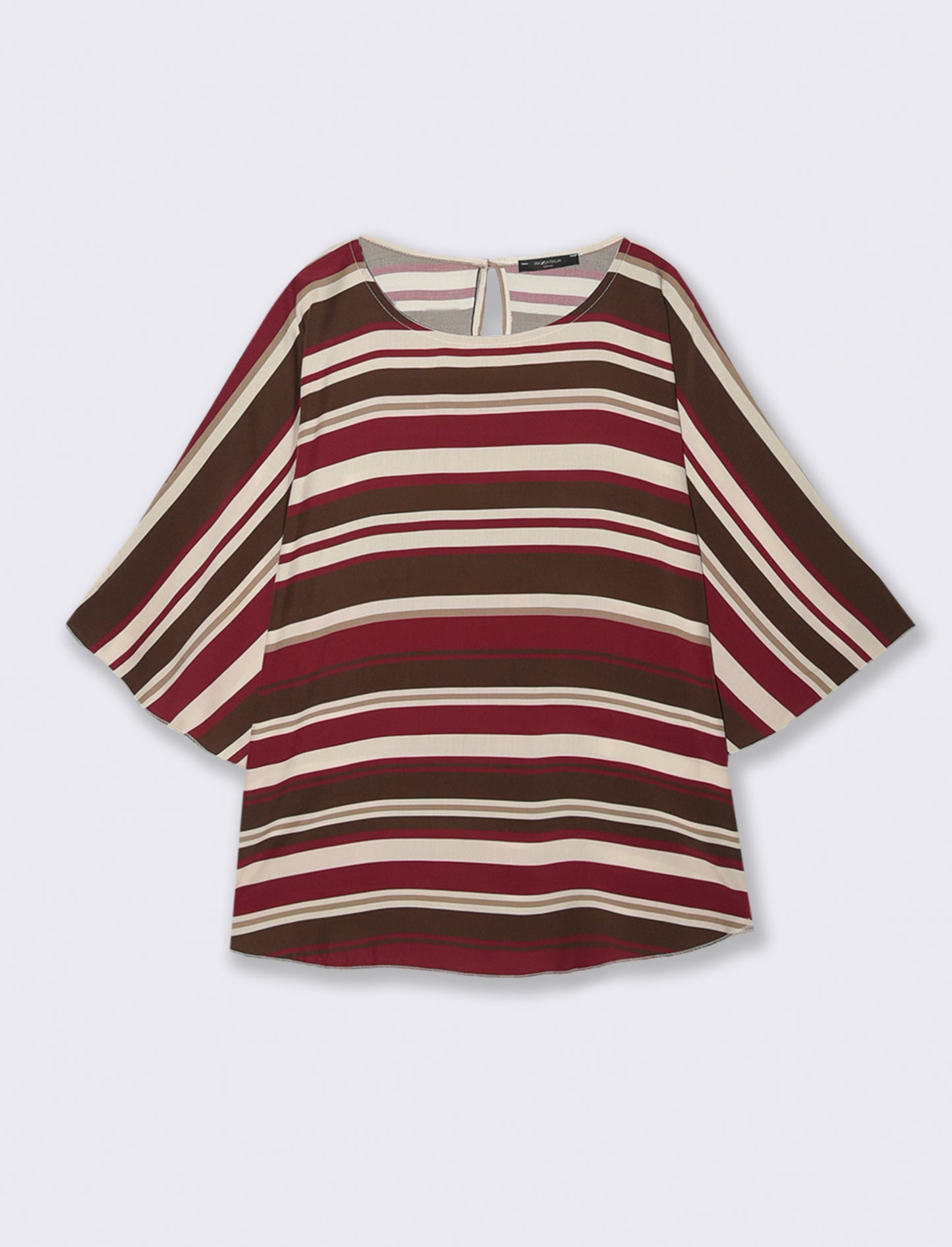 Tshirt in viscosa stampato - Bordeaux