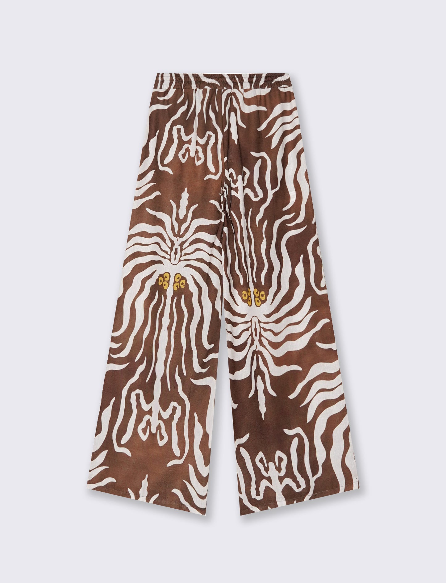 Pantalone palazzo stampato - Marrone tabacco