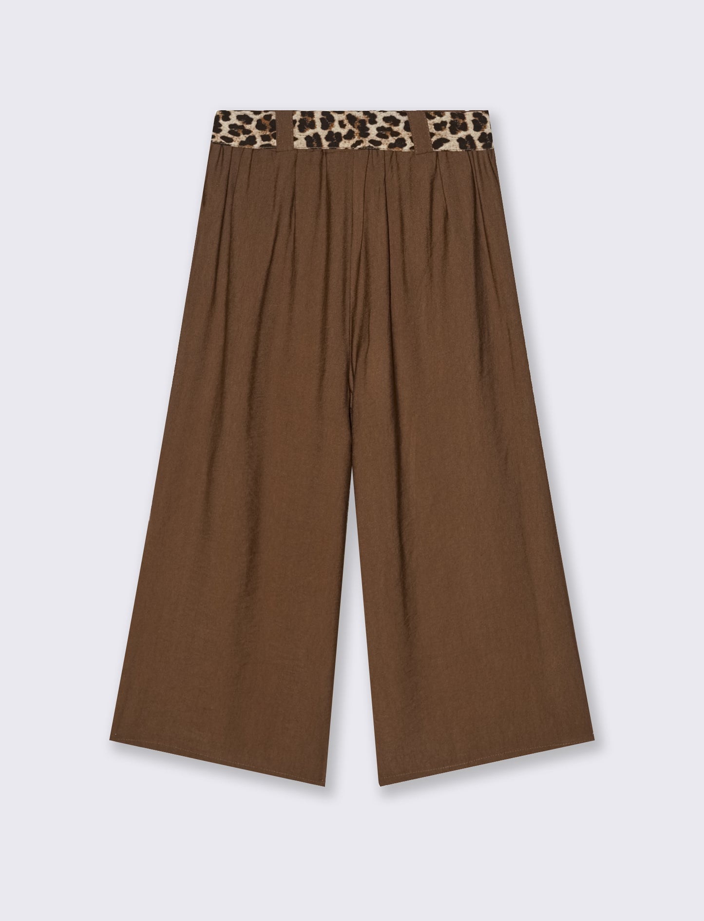 Pantalone largo con cintura stampata - Moro