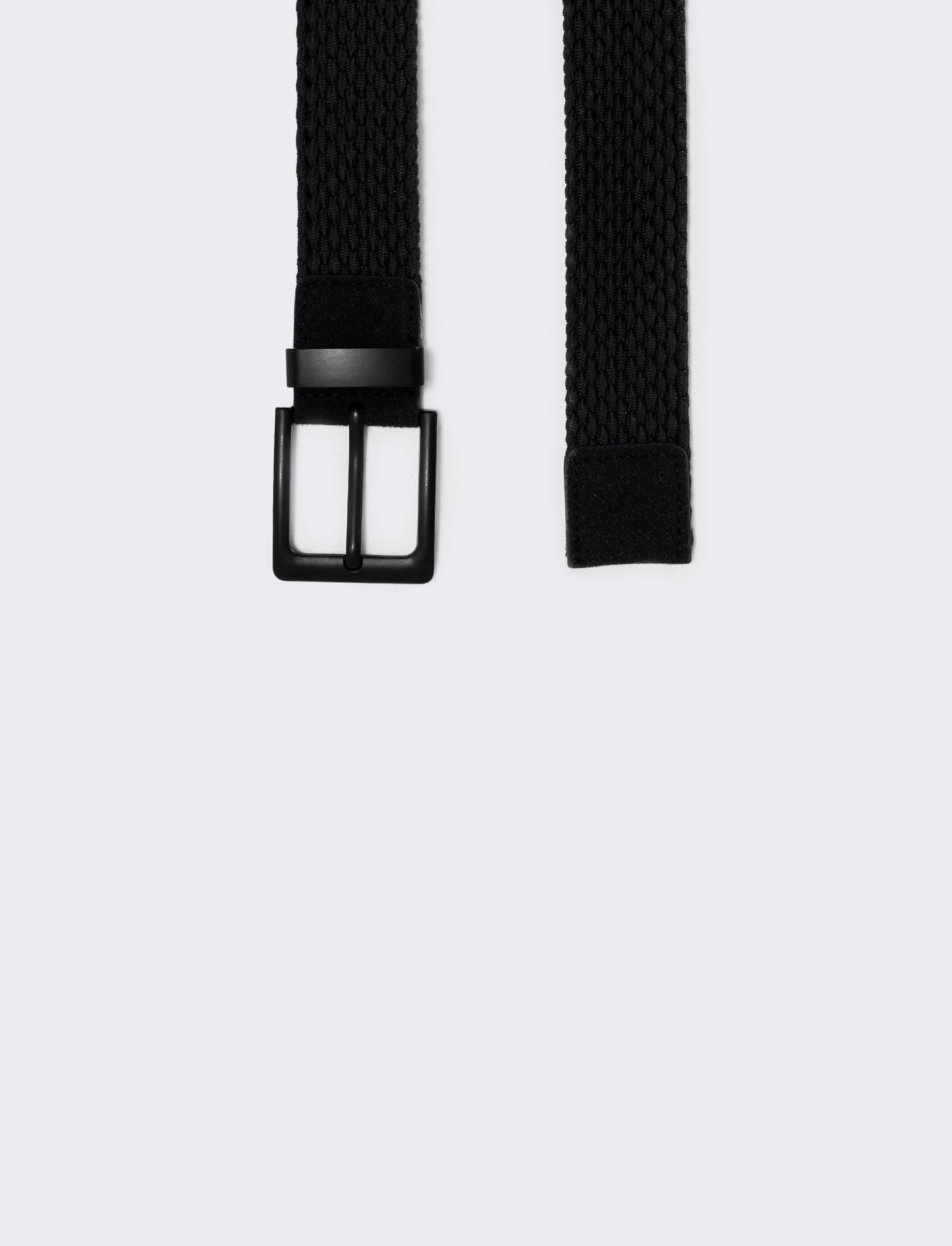 Woven elastic belt for men - Black
