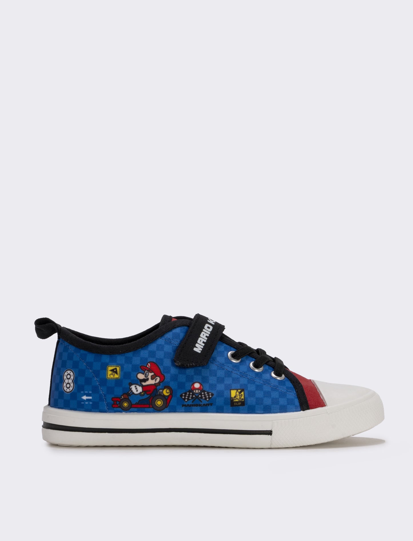 Blue canvas Mario Bros sneakers for kids - Blue