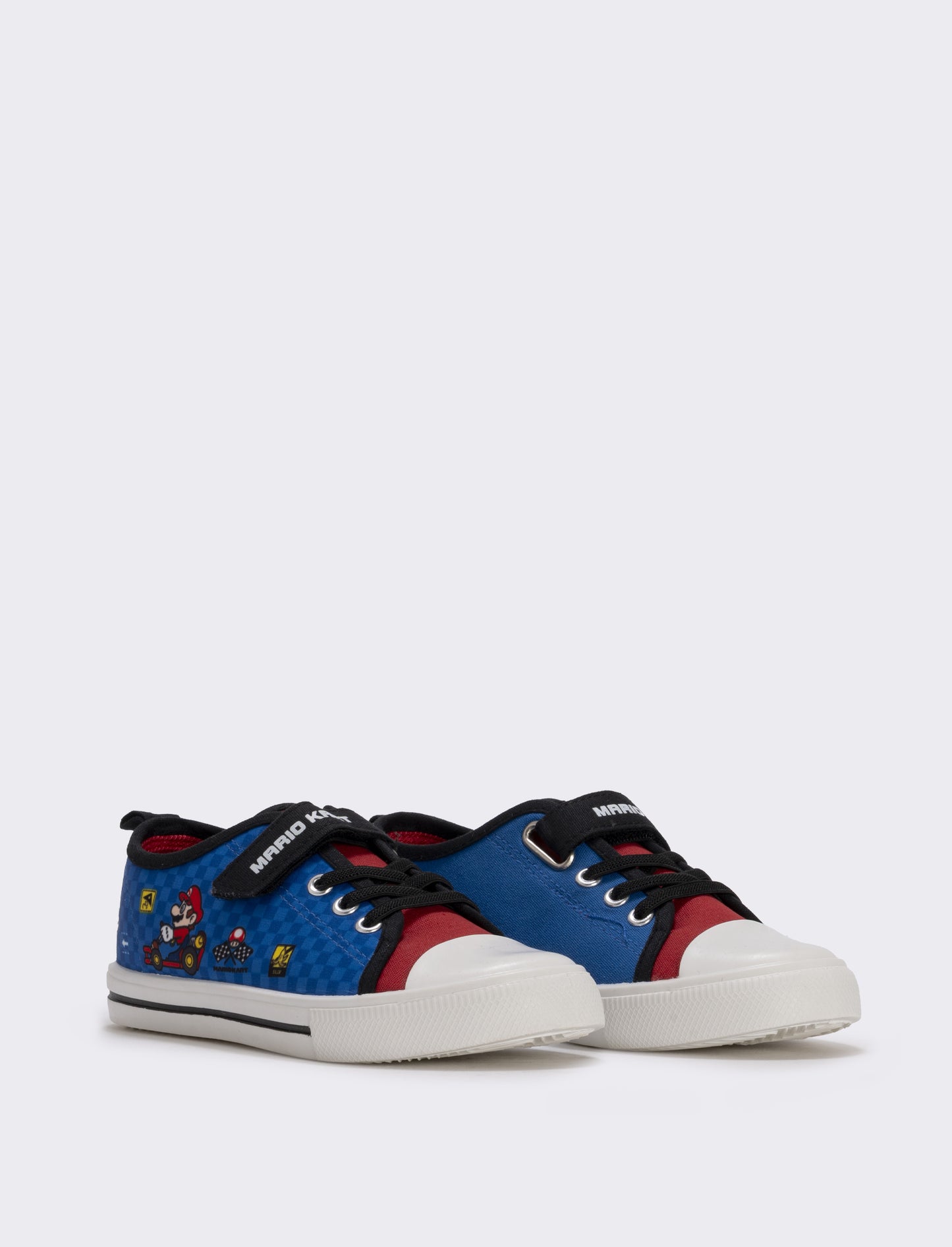 Blue canvas Mario Bros sneakers for kids - Blue