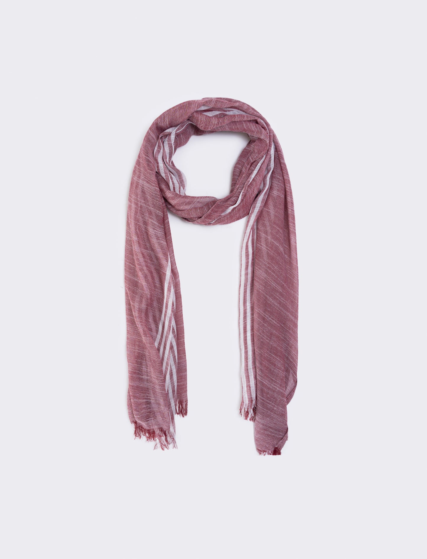 Foulard a righe larghe elegante e versatile - Rosso