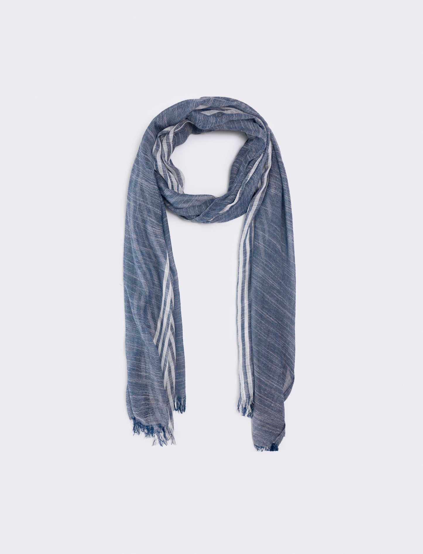 Foulard a righe larghe elegante e versatile - Blu