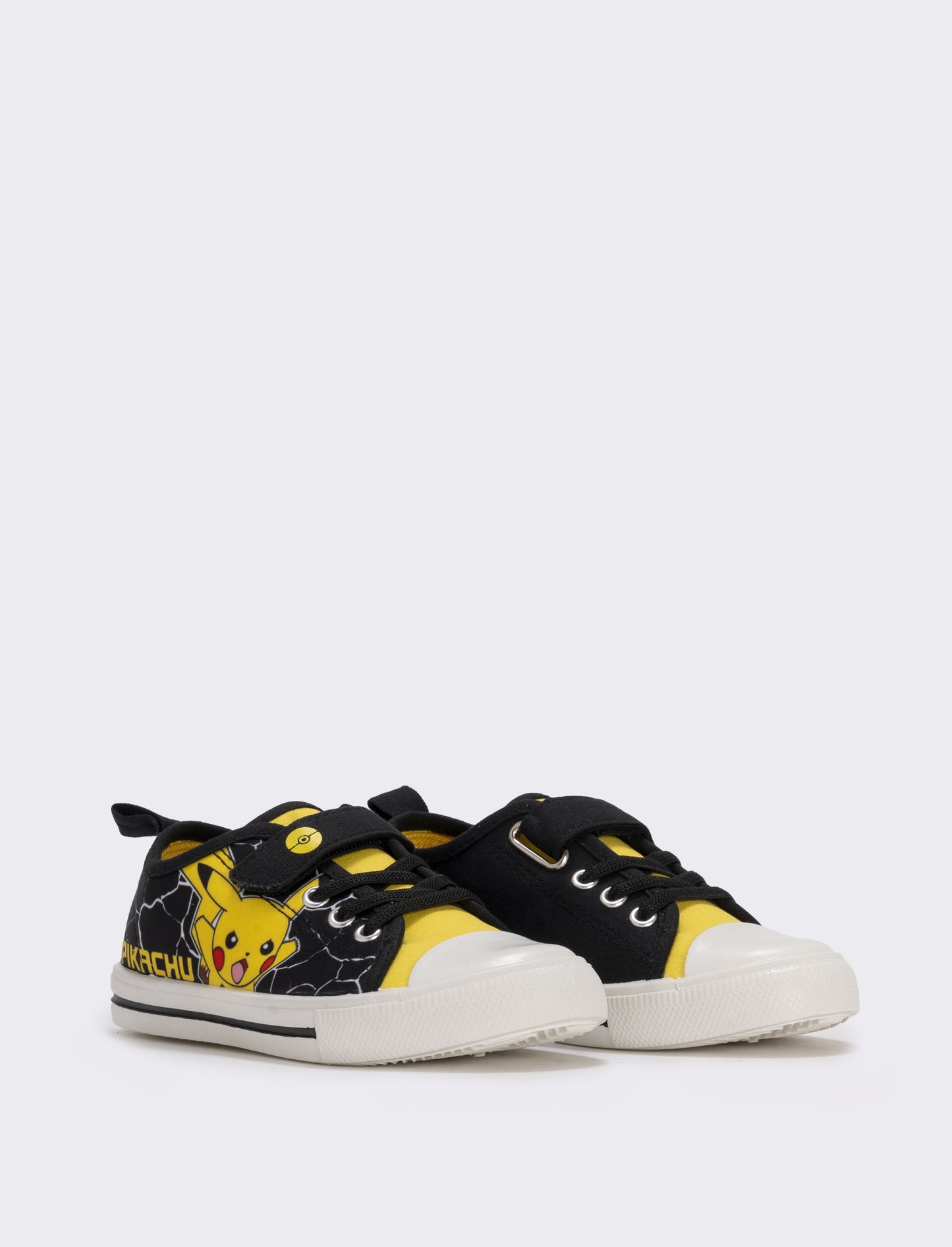 Pikachu© Black Canvas Sneakers for Kids - Black