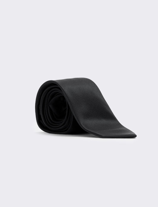 Cravatta diamantina 7cm per uomo - Nero