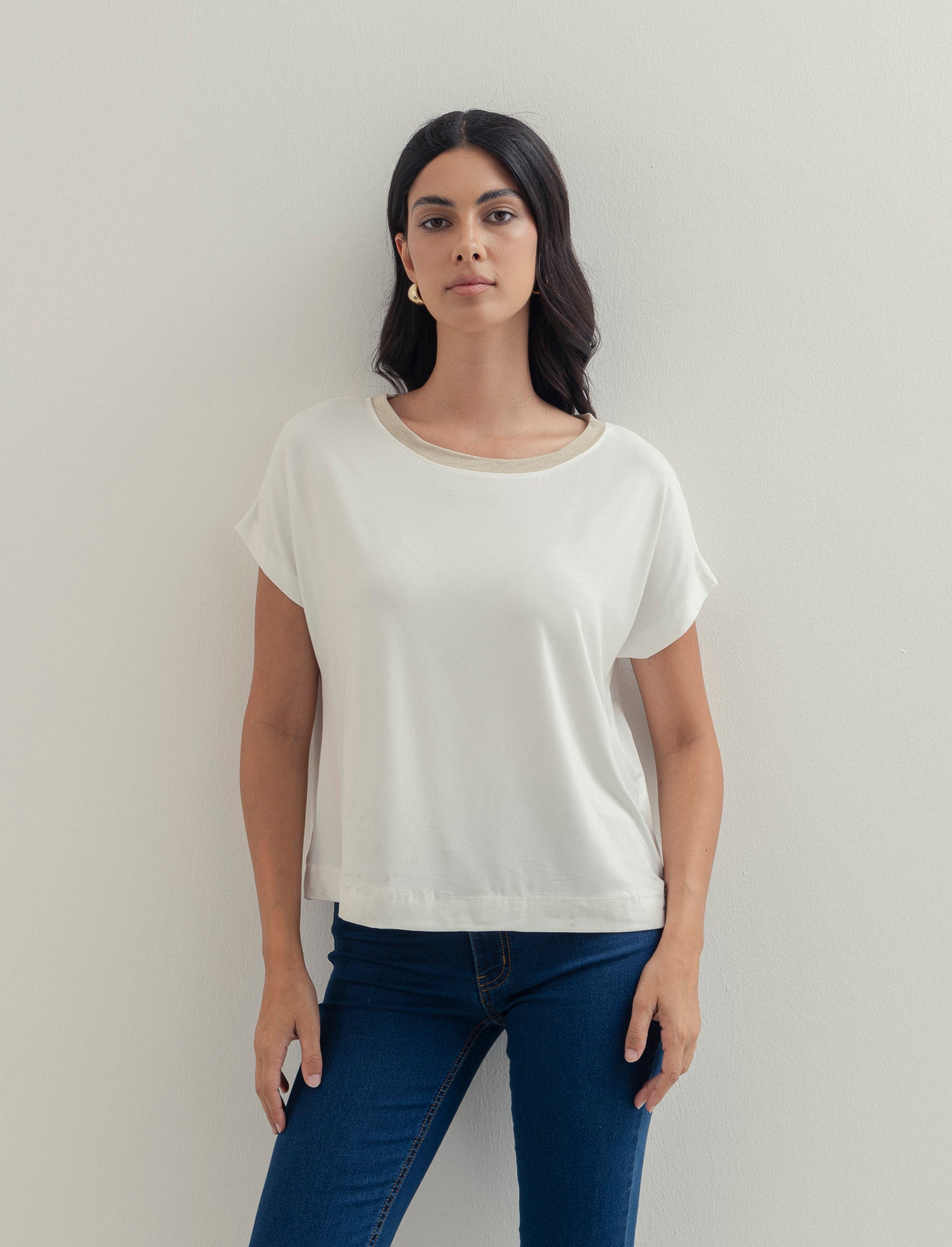 T-SHIRT MANICA CORTA - Bianco latte