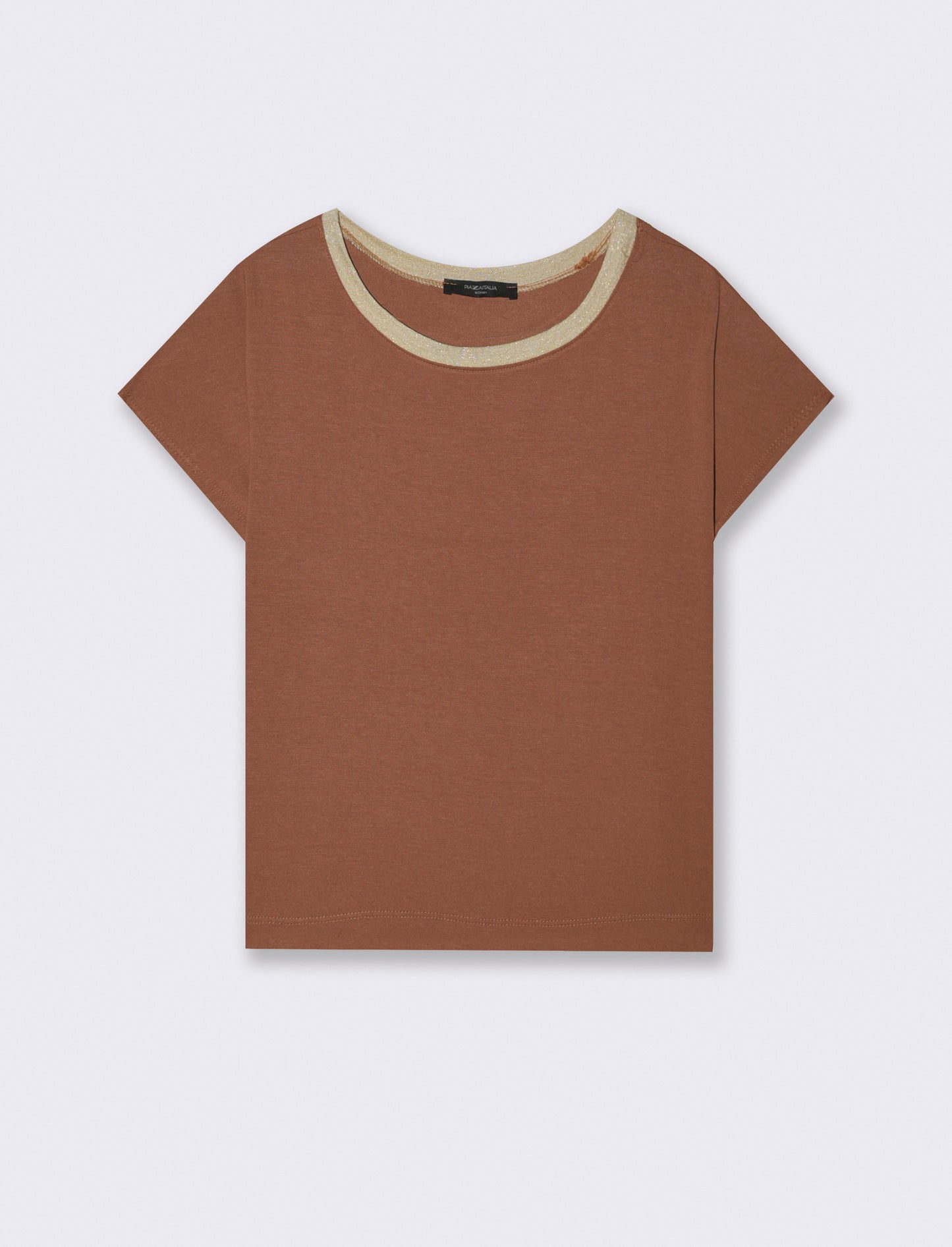 T-SHIRT MANICA CORTA - Marrone tabacco