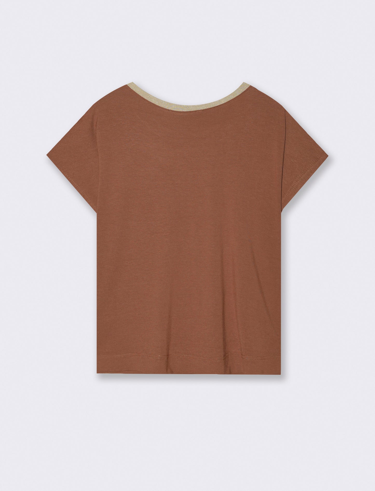 T-SHIRT MANICA CORTA - Marrone tabacco