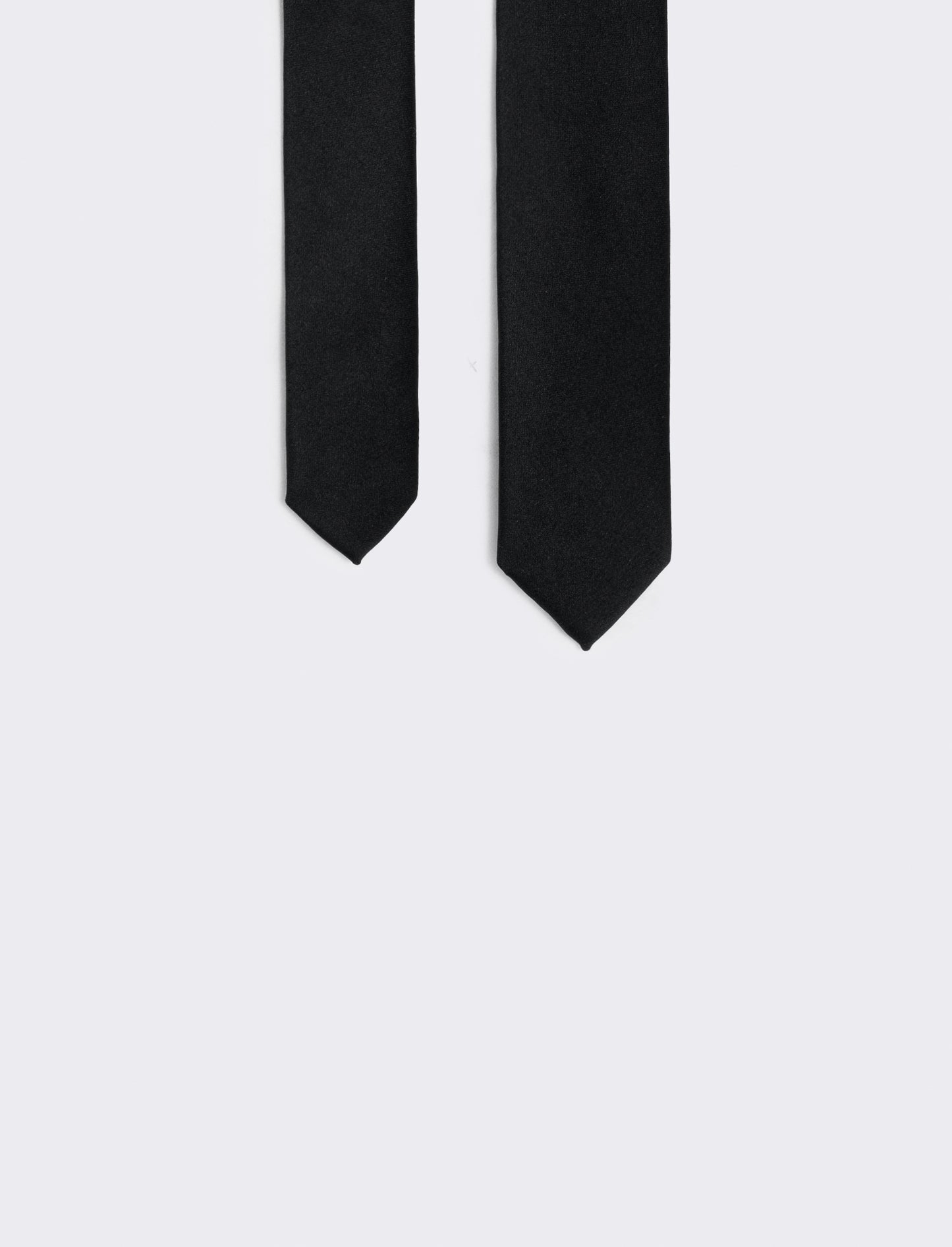 Cravatta raso uomo 4 cm elegante e raffinata - Nero