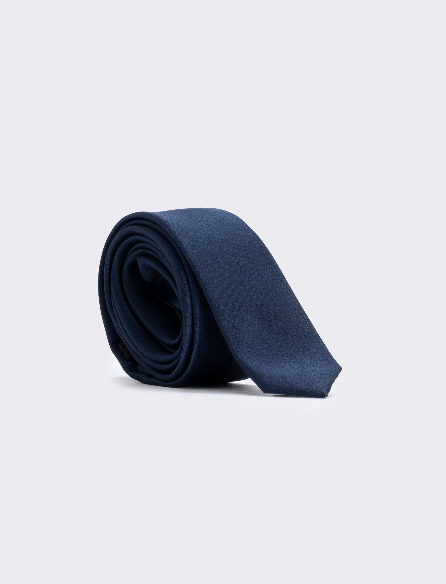 Cravatta raso uomo 4 cm elegante e raffinata - Blu navy