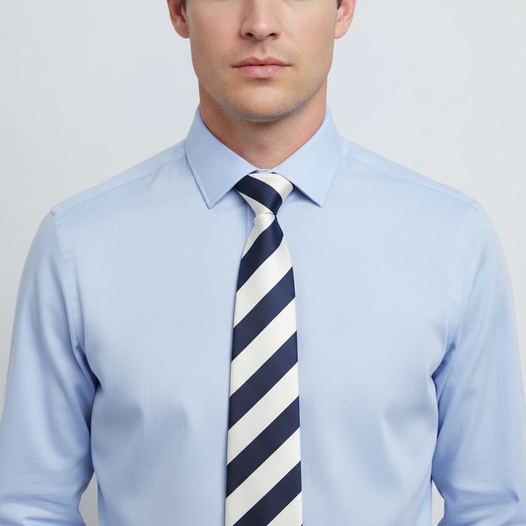 Elegant 8cm Patterned Tie for Men - Blue
