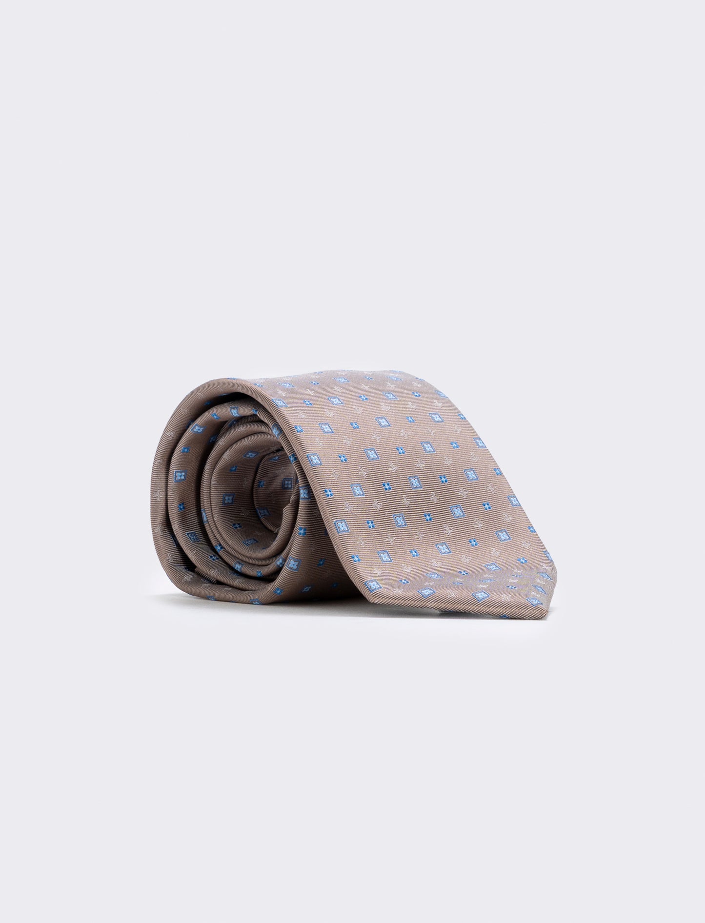 Cravatta fantasia 8cm per uomo elegante - Grigio fango
