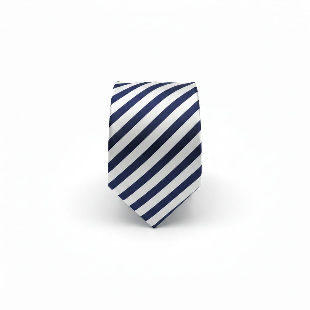 Cravatta fantasia 8cm per uomo elegante - blu bianco