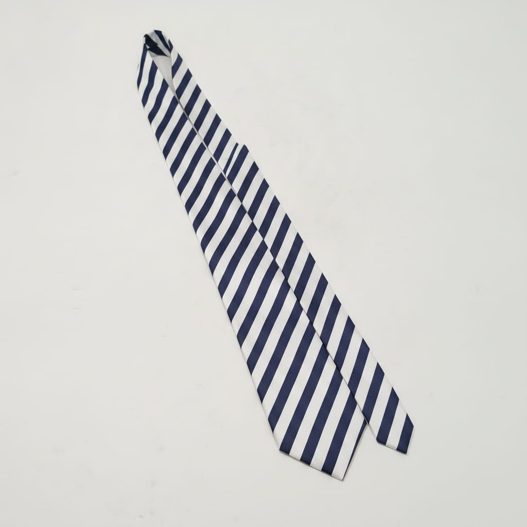 Cravatta fantasia 8cm per uomo elegante - blu bianco
