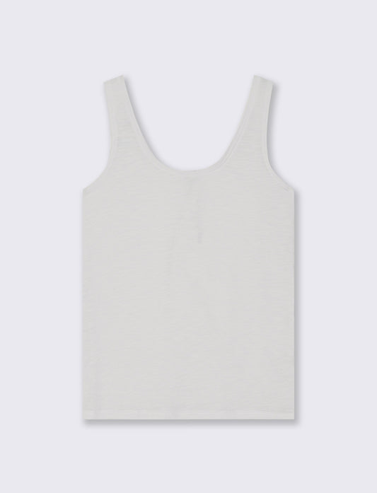 Top Basico in Cotone - Bianco