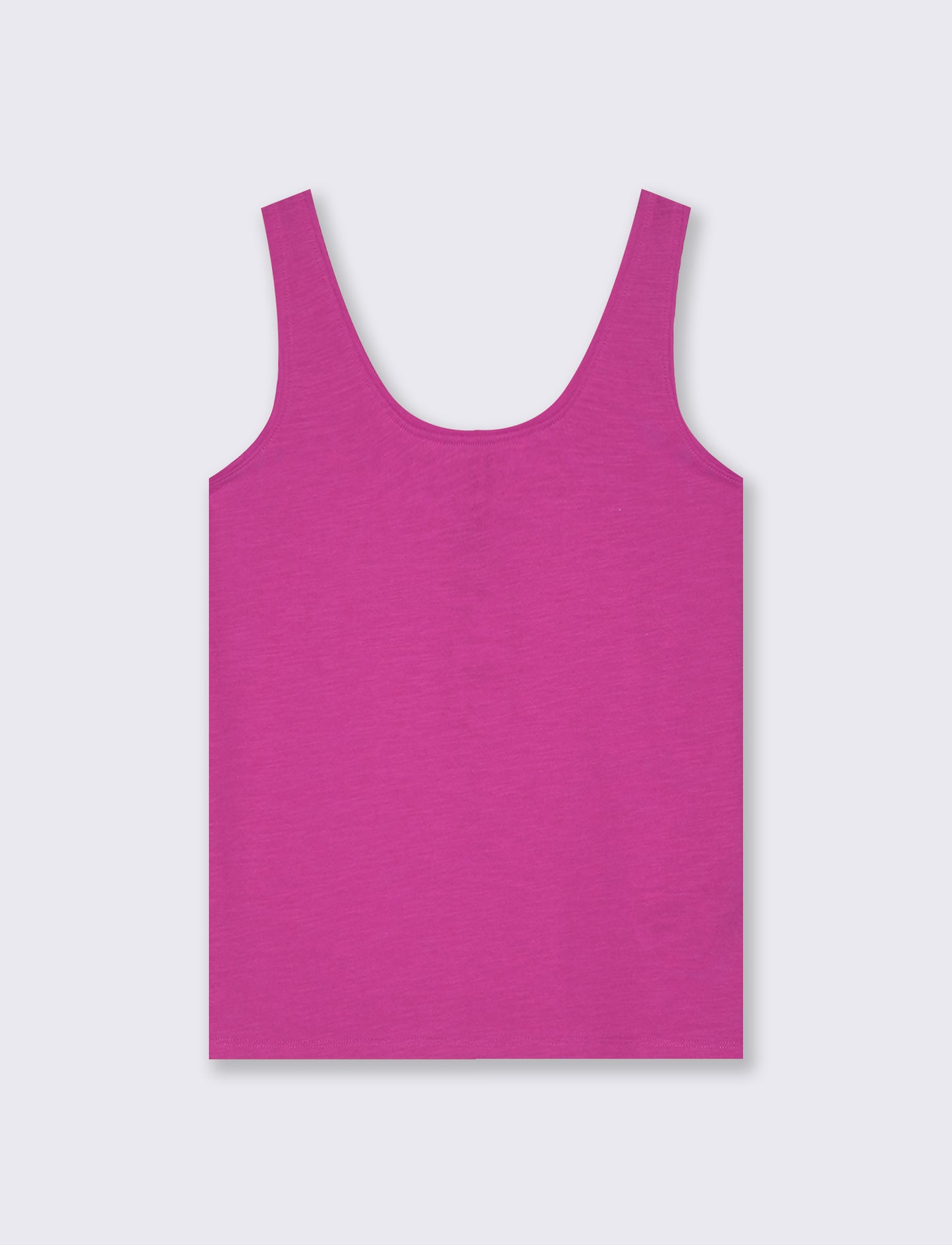 Top Basico in Cotone - Fuxia