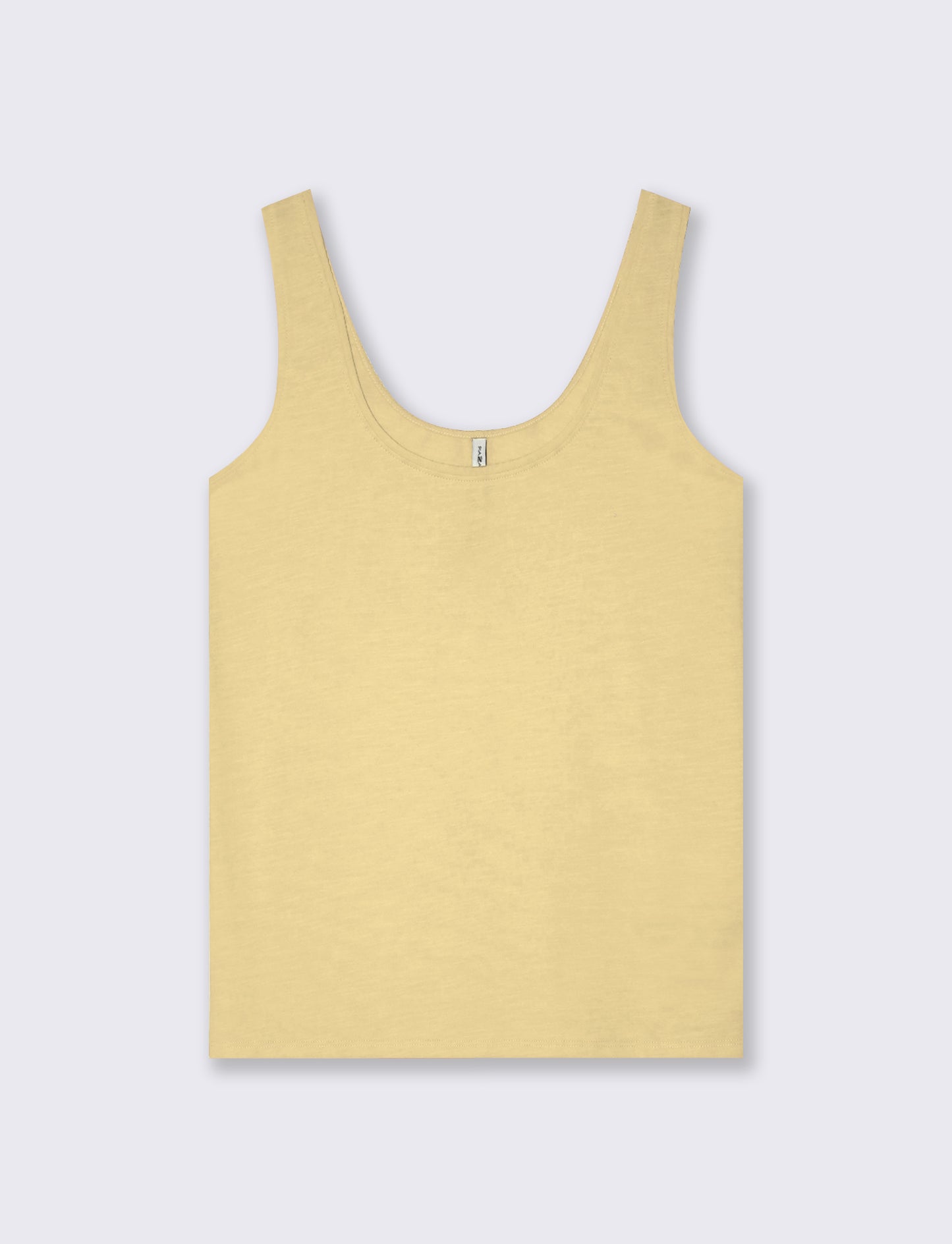 Top Basico in Cotone - Giallo pastello