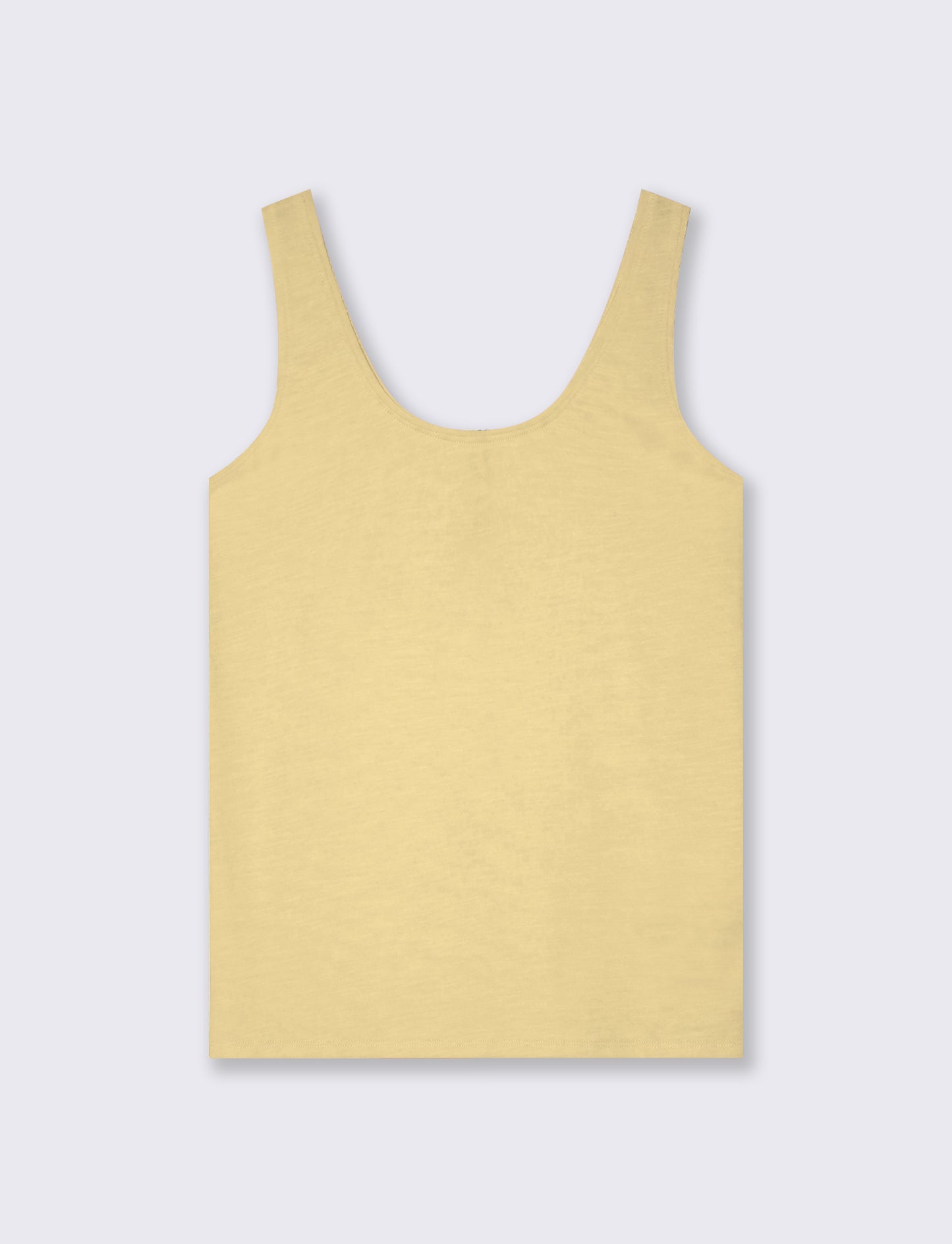 Top Basico in Cotone - Giallo pastello