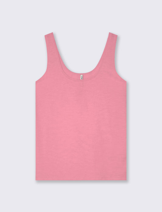 Top Basico in Cotone - Rosa big bubble