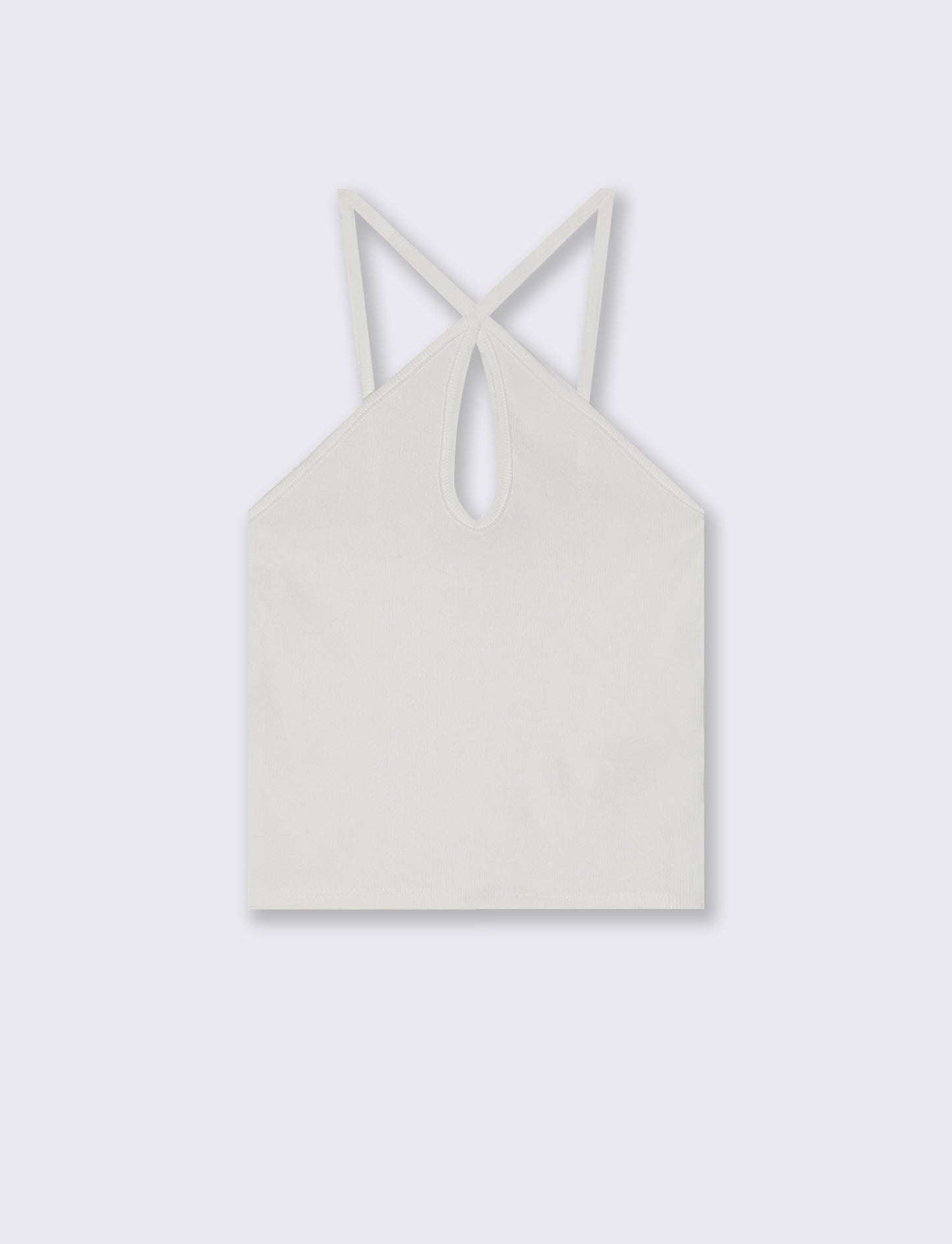 Top Intrecciato e Costine - Bianco