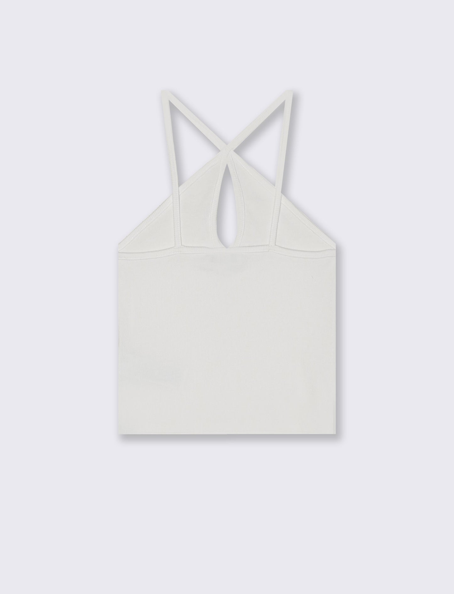 Top Intrecciato e Costine - Bianco