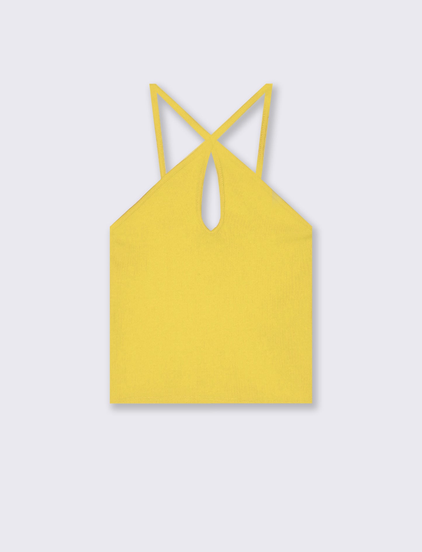 Top Intrecciato e Costine - Giallo limone