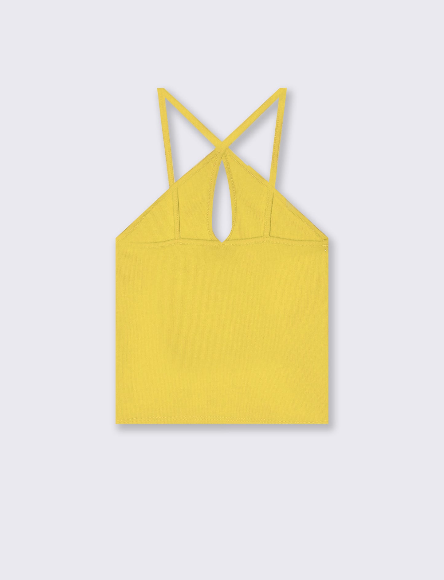 Top Intrecciato e Costine - Giallo limone