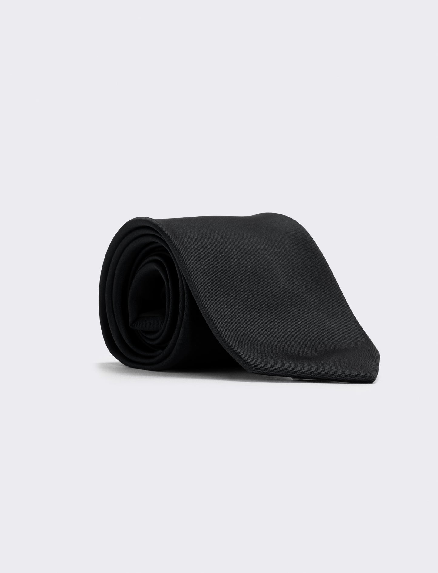 Cravatta raso 8 cm per uomo elegante - Nero