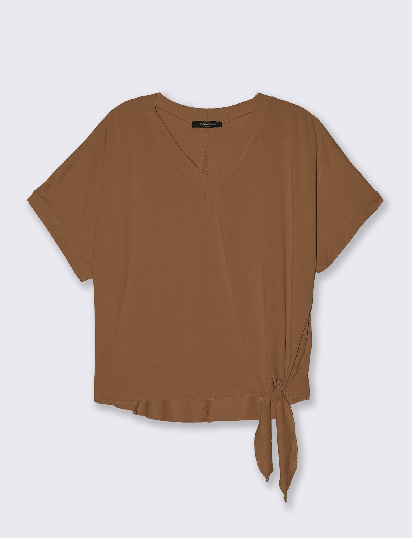 T-SHIRT MANICA CORTA - Marrone tabacco