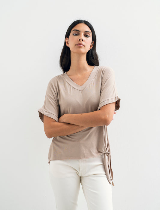 T-SHIRT MANICA CORTA - Beige