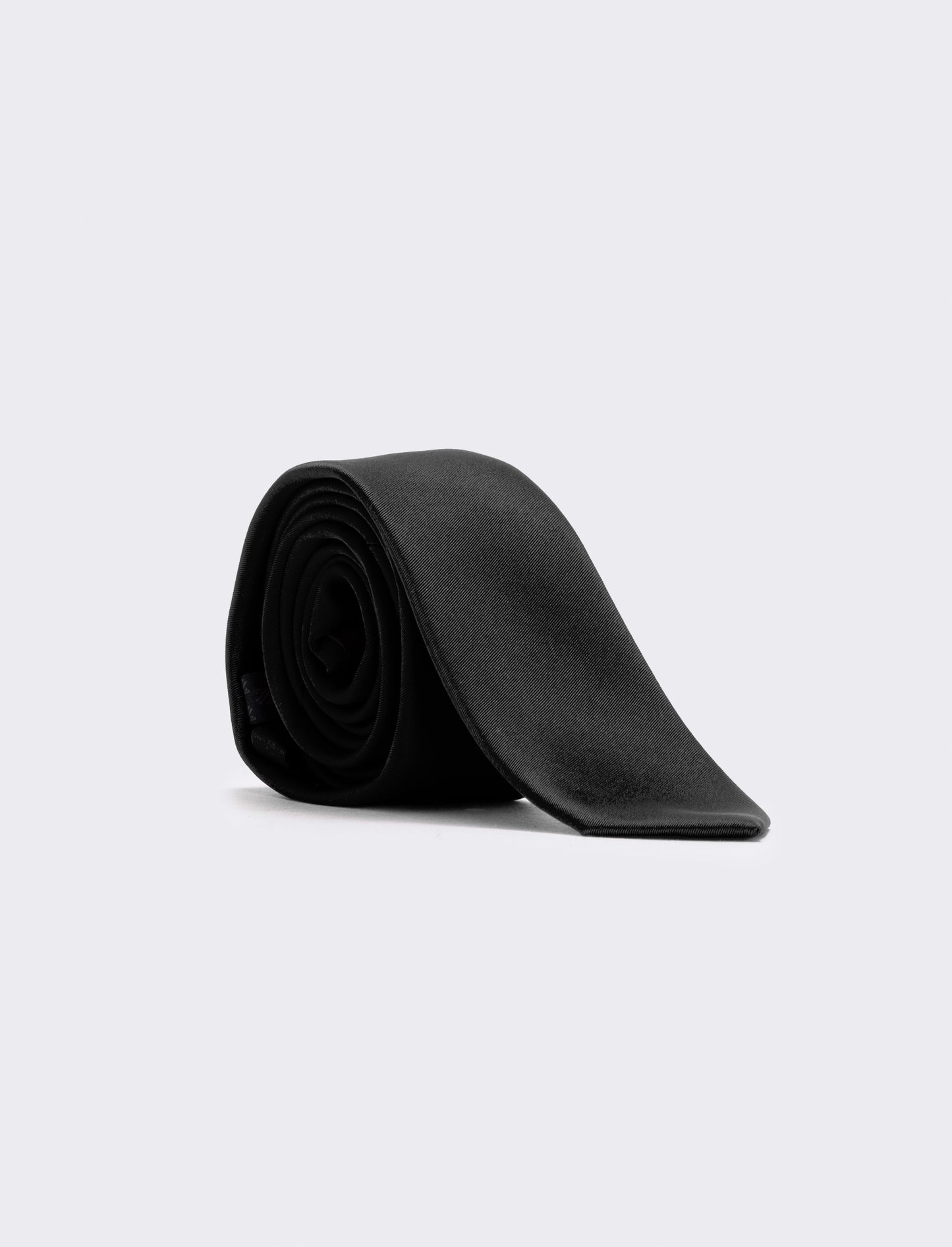 Cravatta raso 5 cm per uomo elegante - Nero