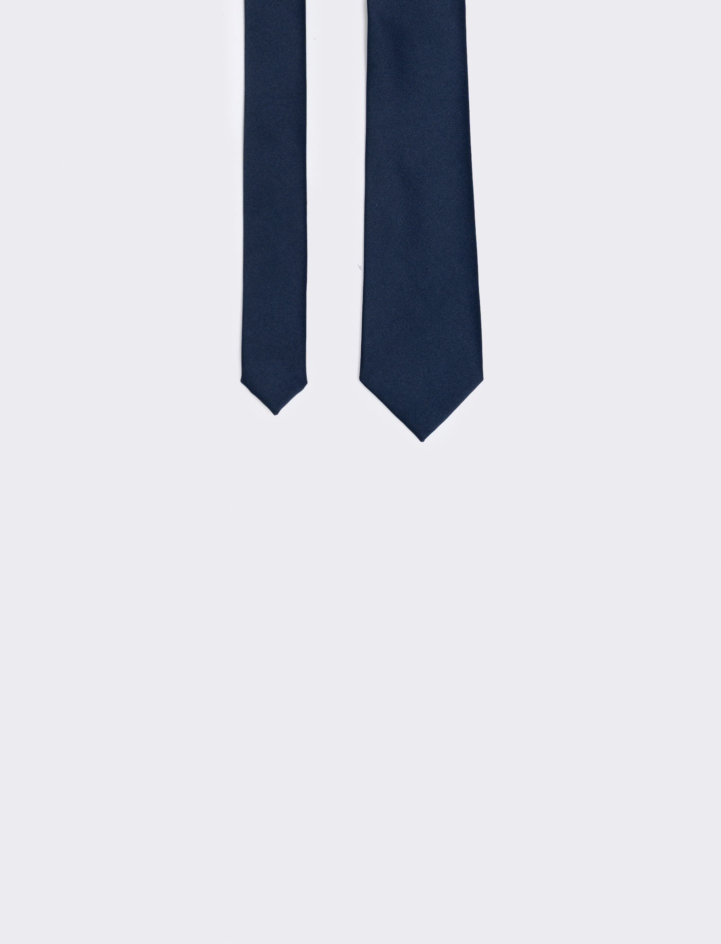 7 cm Tie and White Pocket Square for Men - Blue
