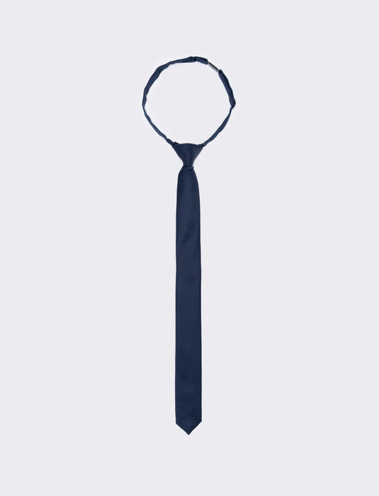 Cravatta nodo 4cm per bambini - Blu navy